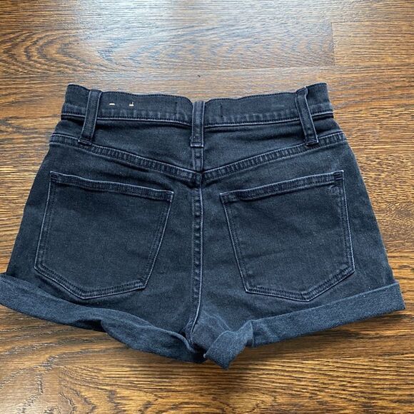 Madewell Black High Rise Jean Shorts - Size 24 - Picture 9 of 9